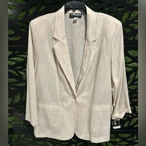 Sag Harbor Women's Flax color Blazer, 16W